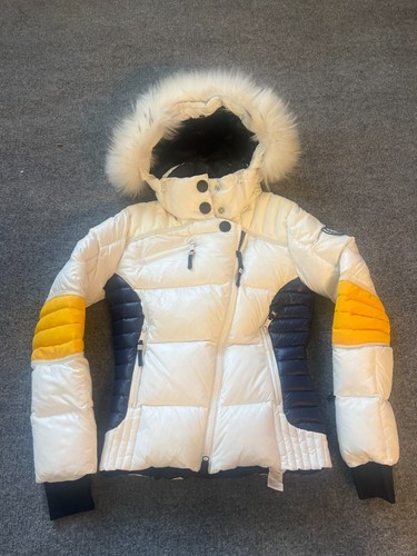 Chaqueta Parka Rossignol JC De Castelbajac Mujer Blanco Lechoso Con Capucha Talla S - Imagen 7 de 13