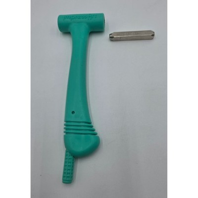 ImpressArt Multi-Function Ergonomic Stamping Hammer and Metal Stamp Teal Green