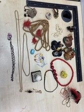 Mix Lot of Costume Jewelry & Accessories Bundle Necklaces Bracelets Castanets