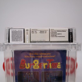 NES Nintendo Game BURGERTIME / BURGER TIME - WATA GRADED 6.5 CIB with ROUND SOQ!