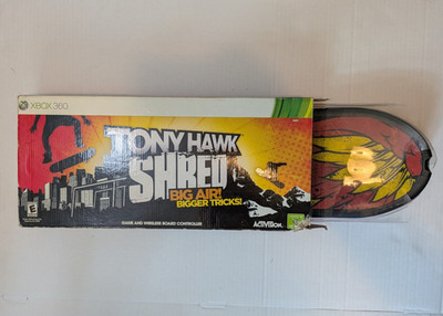 Tony Hawk Shred Game and Wireless Board Controller Xbox 360 Open Box