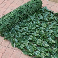 30M Roll Artificial Hedge Garden Fake Ivy Leaf Privacy Fence Screening Panel UK