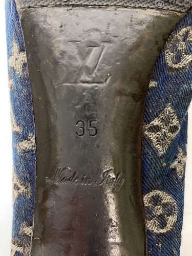 Louis Vuitton Pumps/Monogram/35/Nvy/Scratches/Defective Shape/Stain - Picture 5 of 7