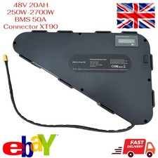Triangle Lithium Electric Bike Battery 48V 20Ah  Samsung Cells 250W-2700W UK