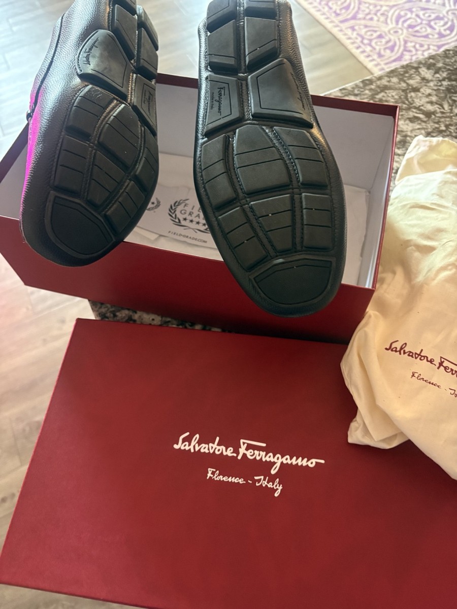 Salvatore Ferragamo Pairigi Black Pebble Mancini Driver Amazon.com | Ferragamo Men main image 3