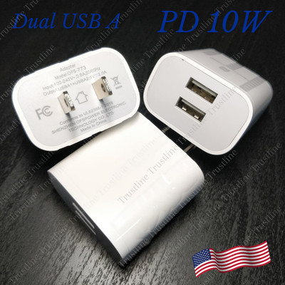 Dual Port USB Adapter Type A UniversalFast AC Charger Charging Block For Android