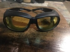 Birdz Eyewear Swallow Fit Over Motorcycle Riding Sunglasses w/ Yellow Lenses