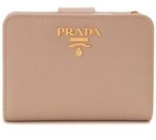 Prada Saffiano Leather Milani Metal Logo Bifo...