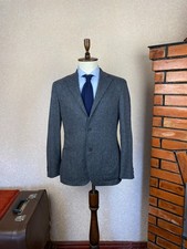 Brown Green by Corneliani Gray Wool Mix Half Lined Abstract Pattern Blazer 40