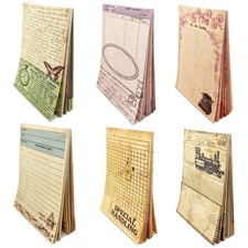 PRETTYLIFE 180pcs Vintage Scrapbook Paper 3.9 x 5.1 inches, multi-colored