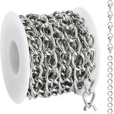 6.6 Feet Jewelry Chain for Jewelry Making Stainless Steel Chains Bulk for Men an