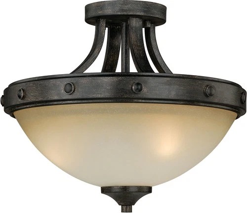 Vaxcel Lighting C0077 Halifax 2 Light Semi-Flush Indoor Ceiling - MultiColor - Picture 1 of 9