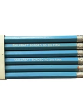 Skillcraft Bonded 2 1/2” Firm Blue Pencils 12 Count 