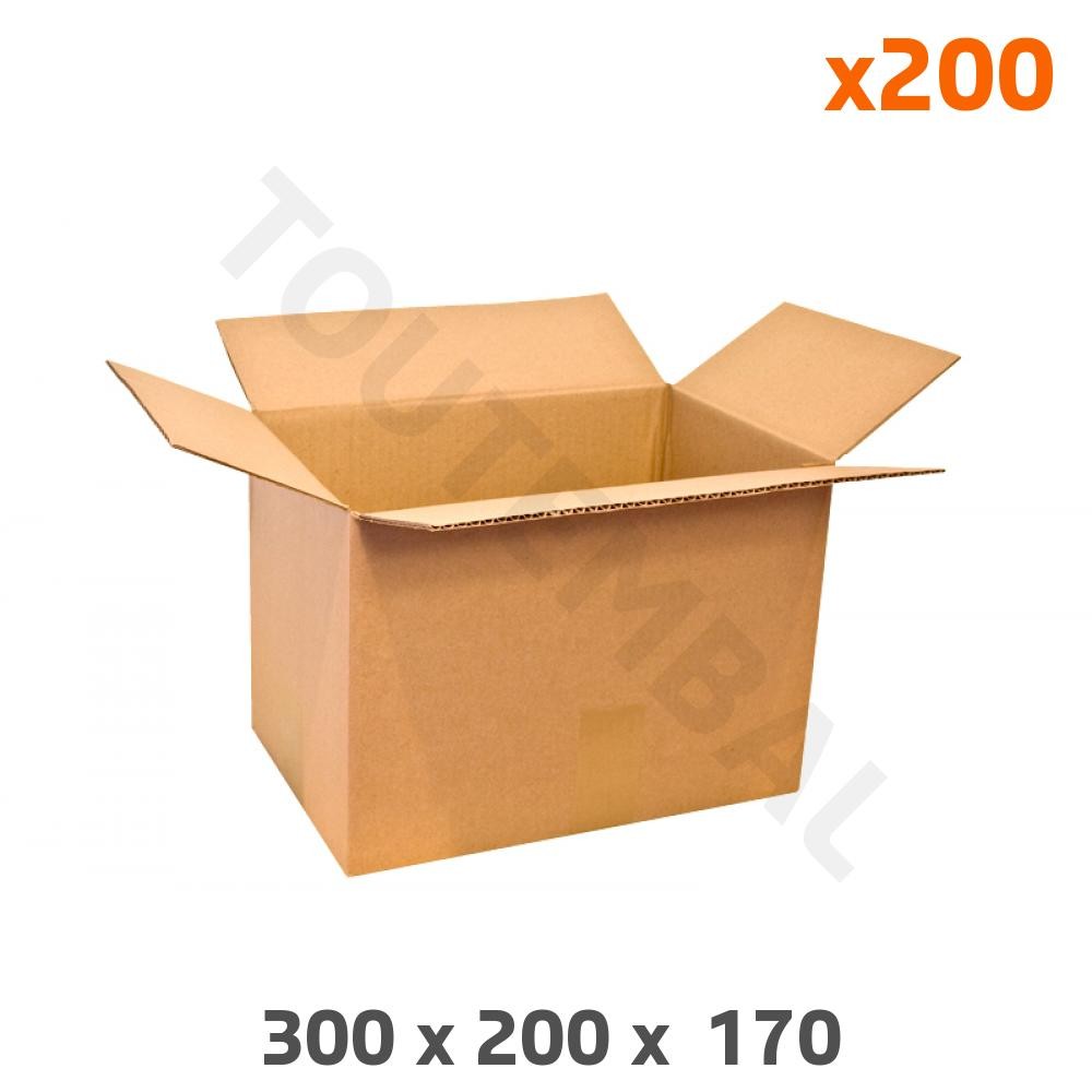 Caisse carton simple cannelure protégeant vos petits objets fragiles pack 200
