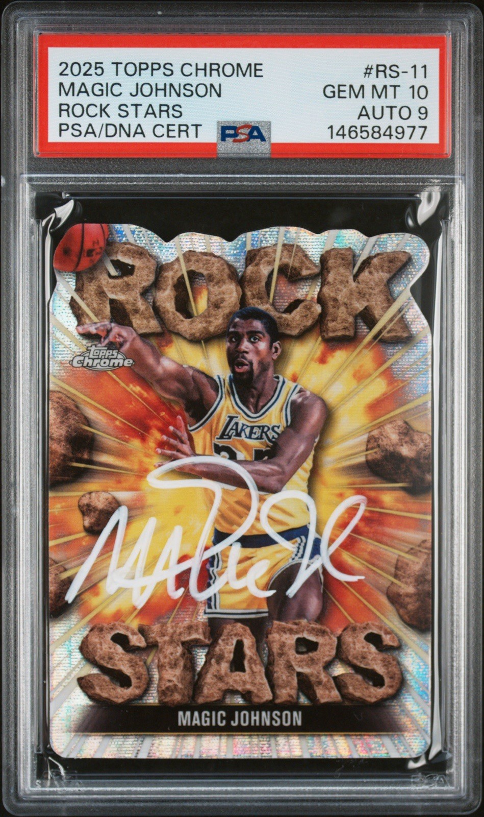 2025 Topps Chrome | Magic Johnson Rock Stars Auto #RS-11 | PSA/DNA 9-PSA 10 🏀