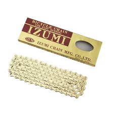 Izumi Standard Track/Fixed Chain 1/8 x 1/2 116 Links , Gold One Size,