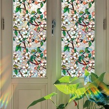 Aomkmi Stained Glass Window Film Uv Resistant Window Privacy Film Privacy
