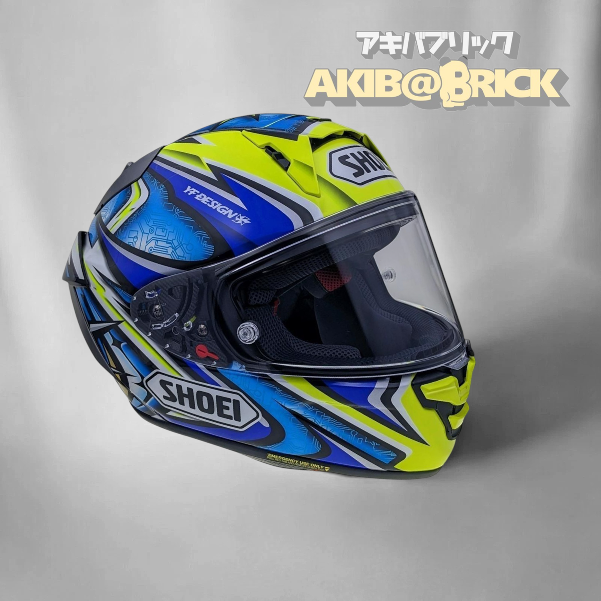 SHOEI X-Fifteen Daijiro TC-3 Yellow/Blue Full Face Helmet Size L