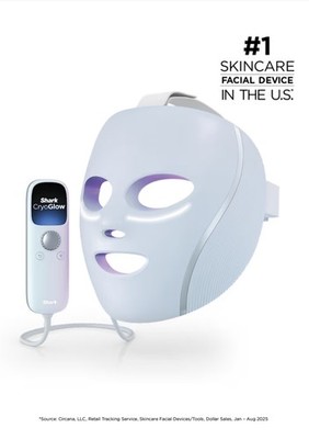 BRAND NEW & SEALED Shark   Cryo Glow   Red Blue & Infrared Face Mask Blue
