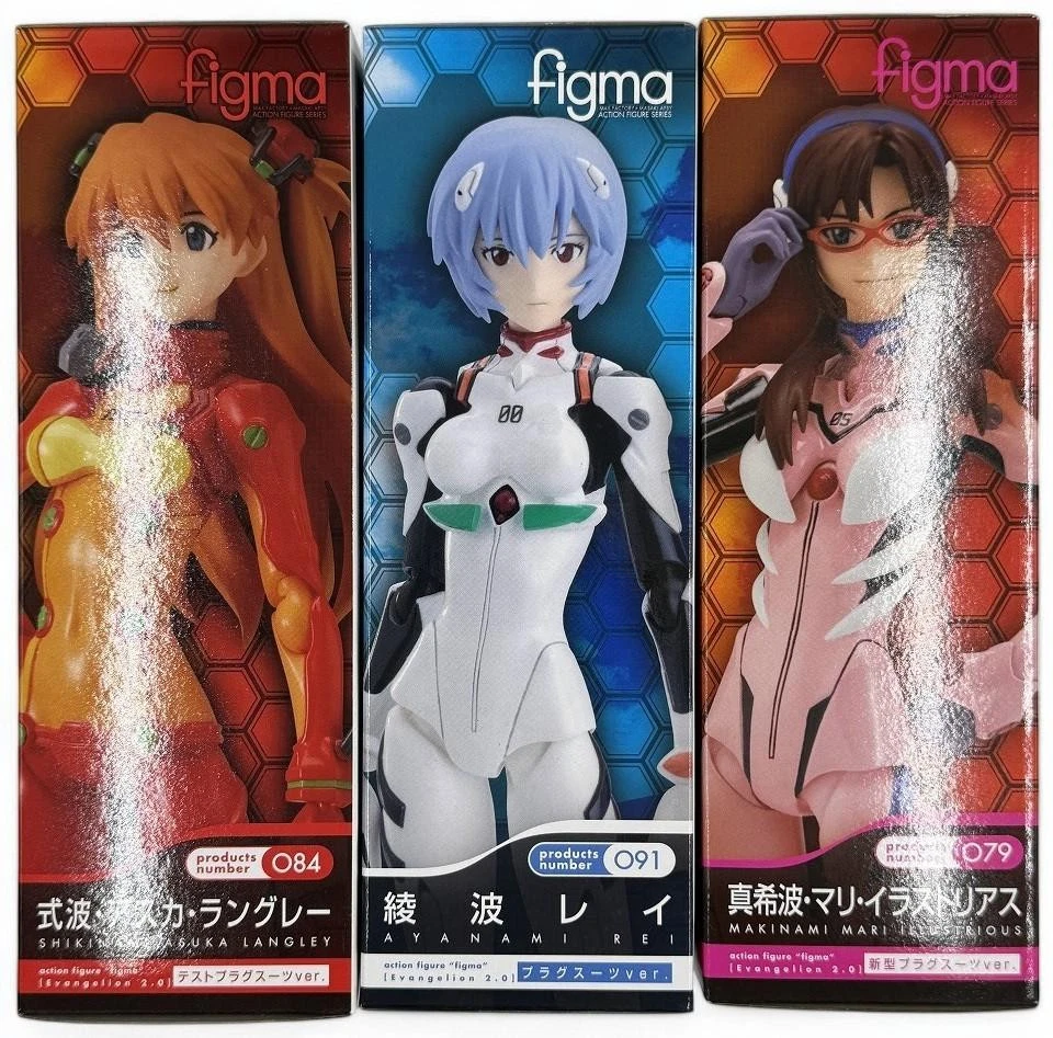figma Evangelion Rei Ayanami/Shikinami Asuka/Makinami Mari Set of 3 figure - Image 3 of 4