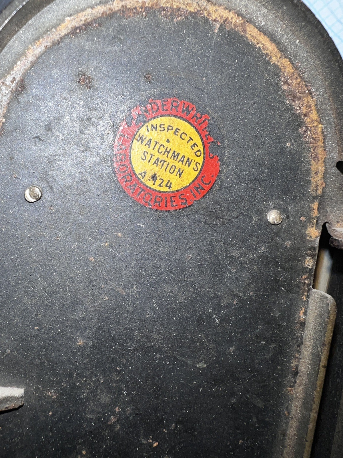 Vintage DETEX Watch Clock Corp Watchman’s Station Box #16 w/ #16 Key on Chain