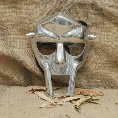 MF DOOM Gladiator Helmet Mask – Metal Finish Hip-Hop Cosplay Collectible Prop - image 1 of 4