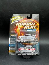 JOHNNY LIGHTNING IMPORT HEAT 2004 LANCER & 2000 HONDA CIVIC CHASE T1
