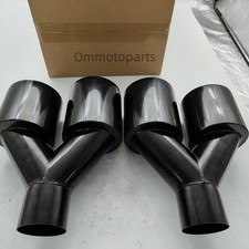 2.5inlet Quad 4 Outlet Straight Cut Exhaust Pipe Tip Auto Replacement Part