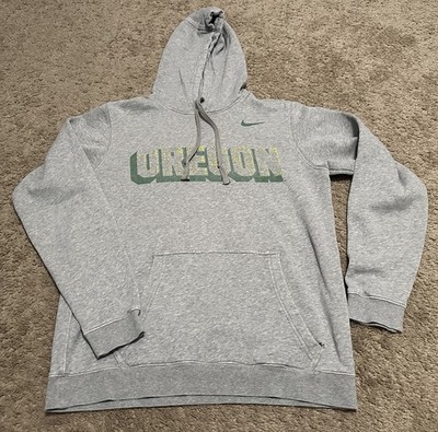 Oregon Ducks Hoodie Mens Small Nike Ducks Team Issued Pullover Gray Comfort