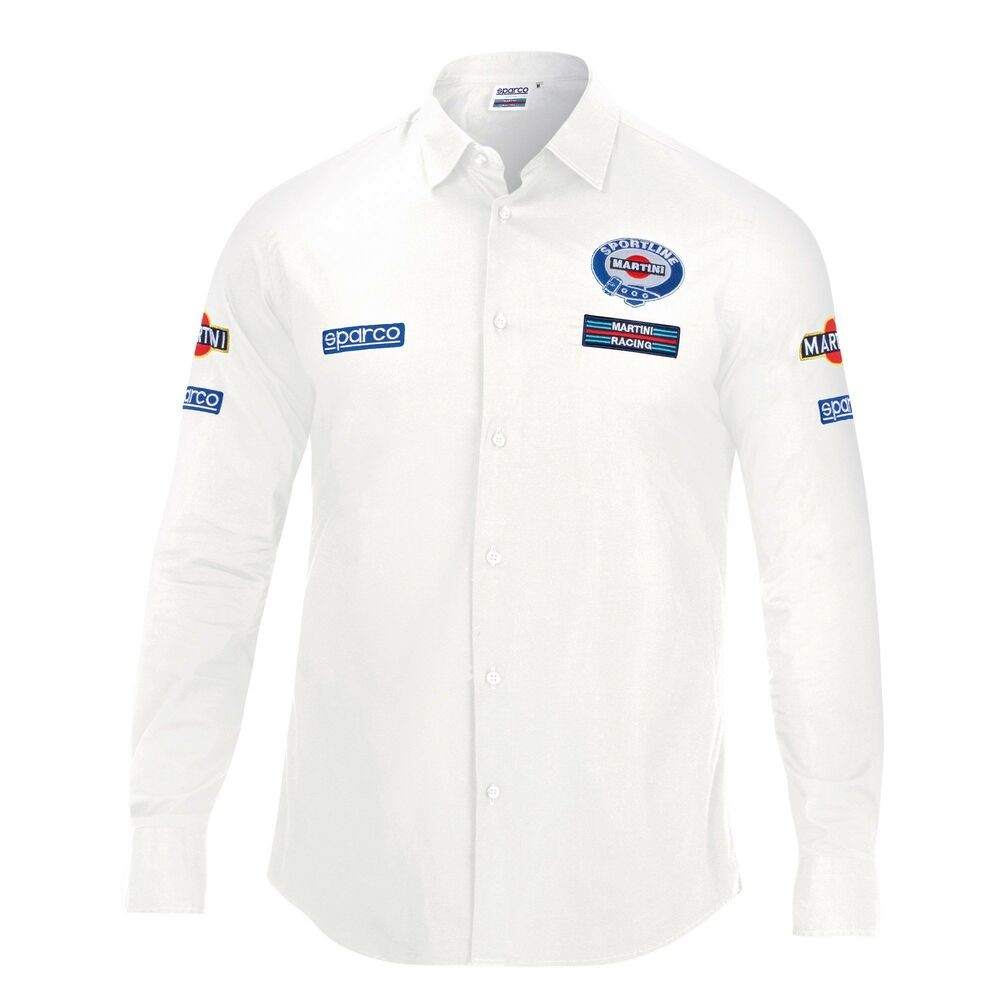4078990 Sparco Camicia a Maniche Lunghe Uomo Sparco Martini Racing Taglia M Bian