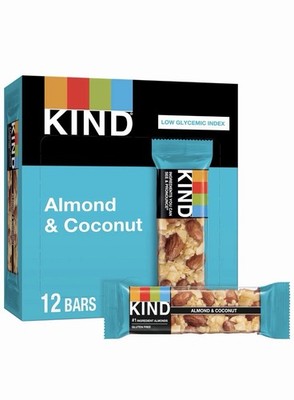 KIND Bars, Almond & Coconut, Healthy Snacks, Gluten Free, 12 Count