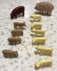 MARX FARM PLAYSET VINTAGE LOT OF 12 PIGS/PIGLETS 1960's