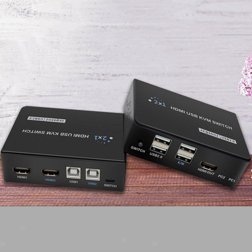 KVM-Switch für 2 PC-Sharing mit Tastatur Maus Drucker Plug & Play NEU - Bild 8 von 12