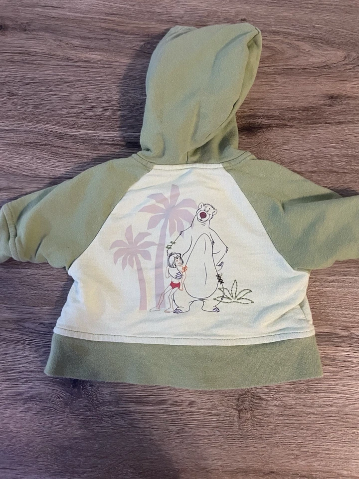 Chaqueta con cremallera libro de la selva vintage de Disney Store talla 0-3 meses Foto 3 de 3