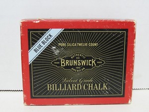 Brunswick VTG Billiard Pool Cue Chalk Velvet Grade Silica Blue Block 10 Cubes