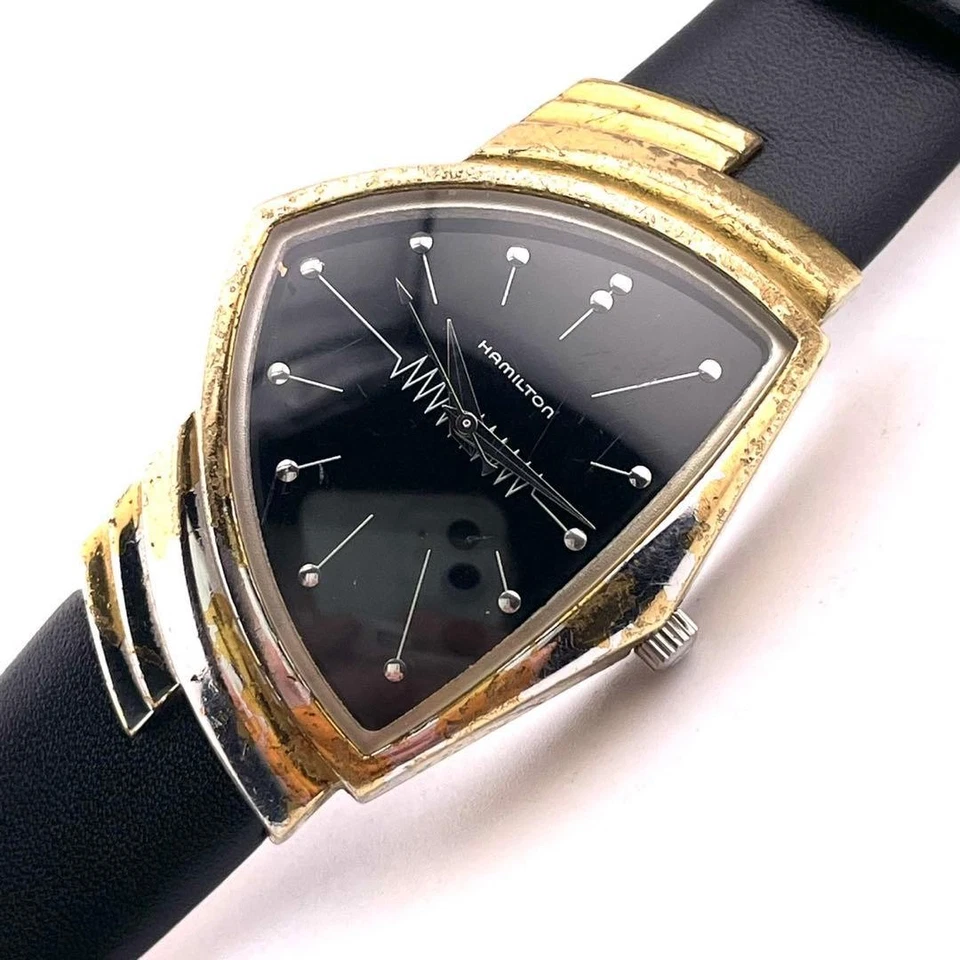 Hamilton Ventura Quartz Gold Registered Edition Mens Watch wrist 19cm - image 4 of 4