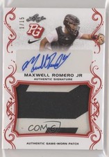 2018 Leaf Perfect Game National Showcase 1/15 Maxwell Romero Jr Patch Auto ls5