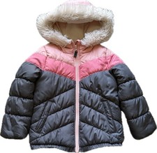 Kids Osh Kosh Bgosh water resistant fully lined jacket pink gray size 3t