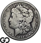 1893 Morgan Silver Dollar Coin *Low Mintage Key Date*