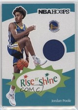 2019-20 Panini NBA Hoops Rise N Shine Memorabilia Jordan Poole #RS-JPL pj5