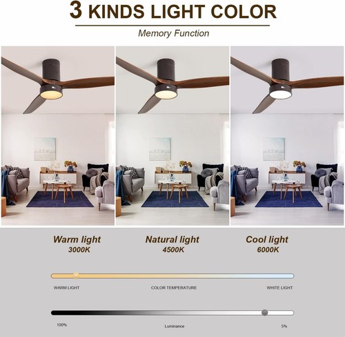 Sleek 52-Inch Ceiling Fan with Dimmable Light & Quiet Motor - Indoor & Outdoor - Picture 6 of 10