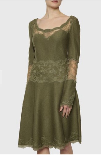 Ermanno Scervino Kleid Seide und Kaschmir Neu Größe 36-38
