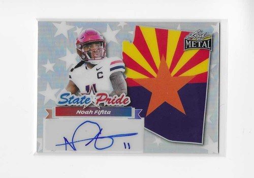 2025 Leaf Metal Noah Pifita Arizona Wildcats State Pride Auto/Autograph #/25