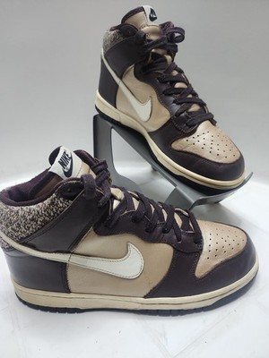 2007 Nike Dunk High Premium Blur Sail Gold TWEED W's 9 = M's 8  [52]
