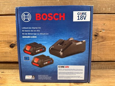 #ad Bosch 18V Battery Kit Lithium Ion 2 4AH Battery Charger OEM GXS18V 11N25 $106.29