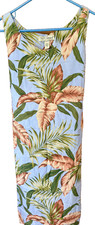 Tori Richard Honolulu Made in USA Vintage Palm Leaf Tropical Maxi Dress Size 6