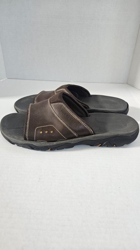 Rockport Men's Darwyn Slide 2 Sandal Brown Leather Size 11 - Picture 3 of 6