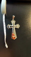Stainless Steel Silver Tone Metal Religious C...