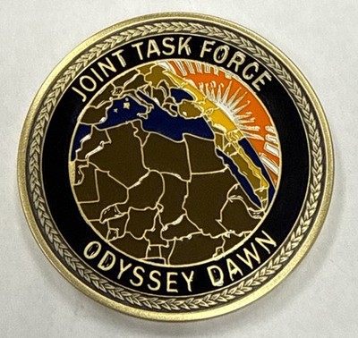 Joint Task Force Operation  Odyssey Dawn Muammar  Gaddafi Challenge Coin
