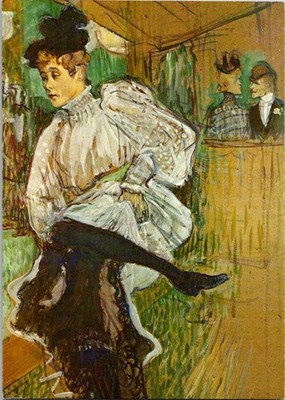 Postcard Henri de Toulouse-Lautrec Jane Avril Dancing Printed in Germany Unpost